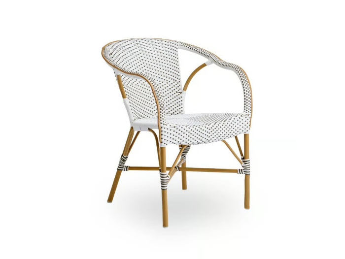 MADELEINE - Aluminium and ArtFibre garden chair with armrests _ Sika Design